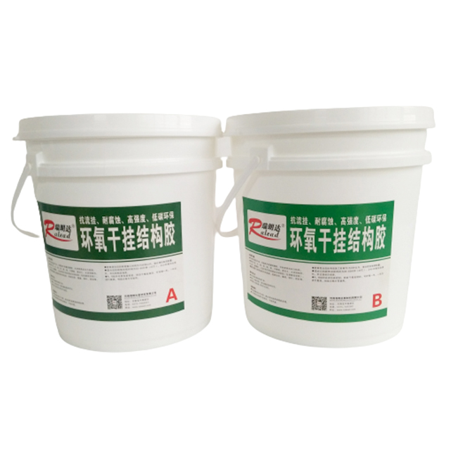 Application of Dry hanging epoxy structural adhesive